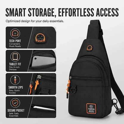 VentoGuard Sling Bag — Stay Dry, Organized, Unstoppable
