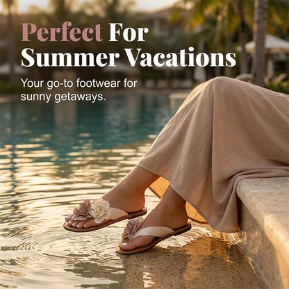 Mia — Lightweight Sandals with Floral Pattern and Padded Sole