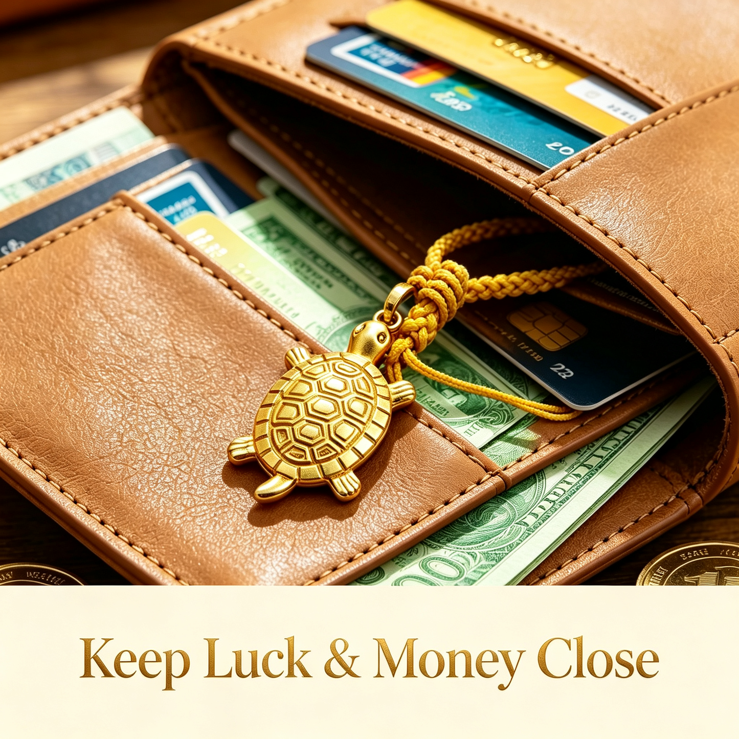 Money Turtle Charm — Attract Calm Wealth
