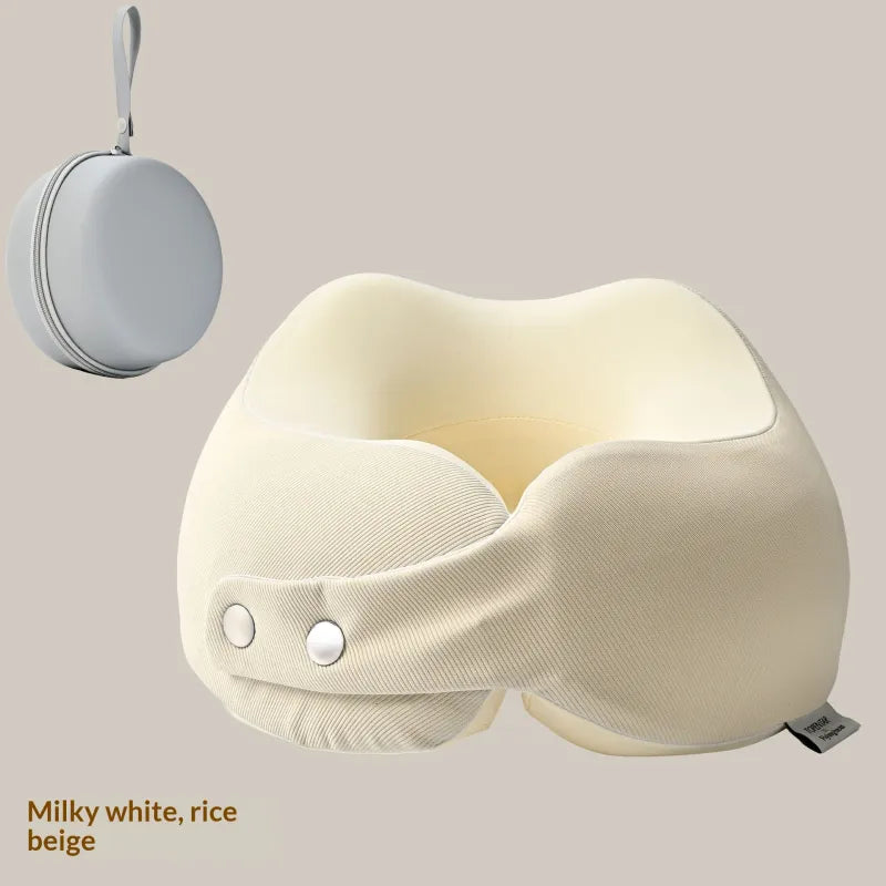 NeckEase Memory Foam Pillow — Travel Pain-Free Bliss
