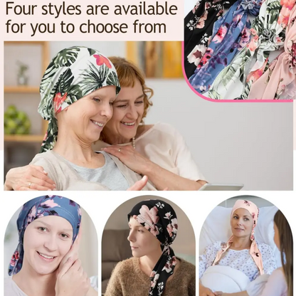 Ava — Floral Pre-Tied Headscarf with Soft Comfort