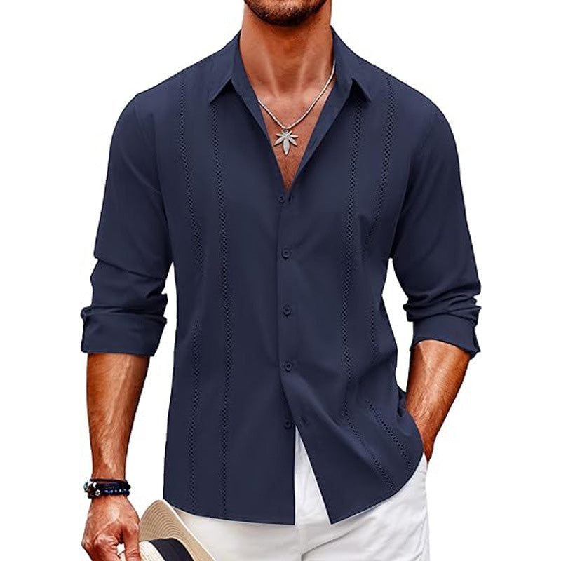 Emil — Men's Long-Sleeve Shirt with Elegant Collar