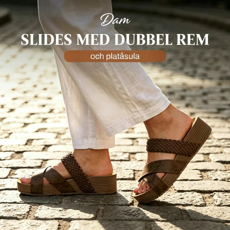 Mia — Women's Double Strap Kitten Heel Sandals