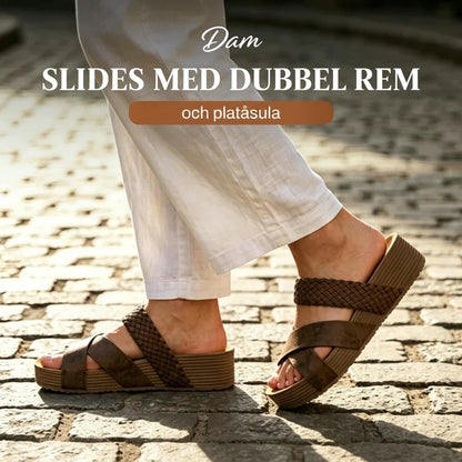Mia — Women's Double Strap Kitten Heel Sandals