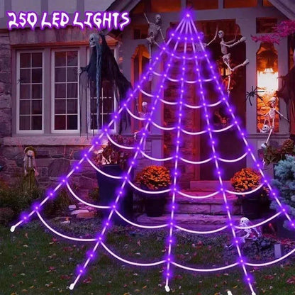 GlowSpell Spider Web Lights — Ignite Spooky Thrills
