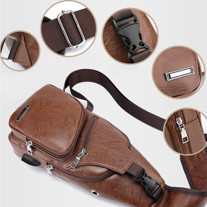 VeroCrest Leather Chest Bag — Master Your Day Effortlessly