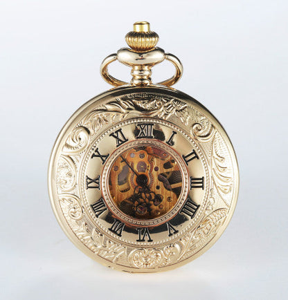 Mechanical pocket watch with spider web pattern — Own timeless boldness