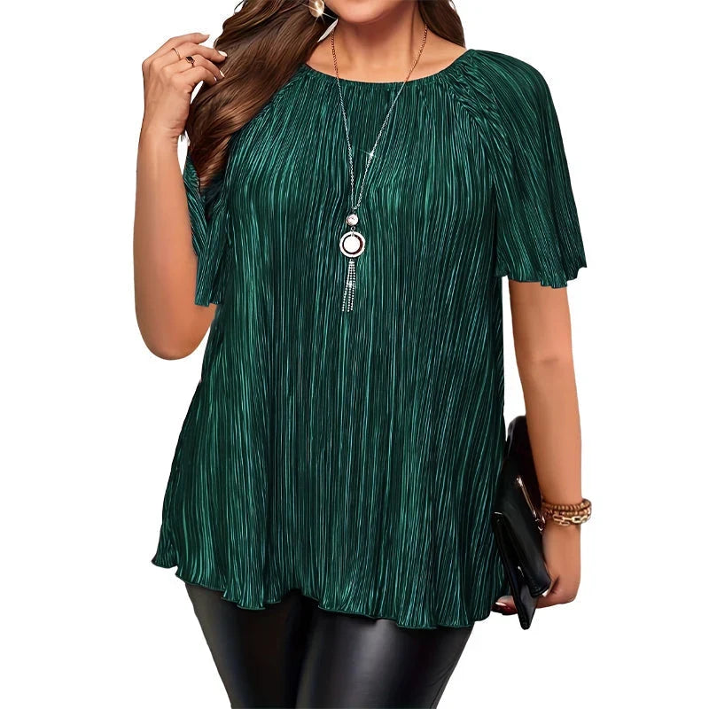 Serena — Stretchy Plus Size Women's Blouse with Elegant Fit