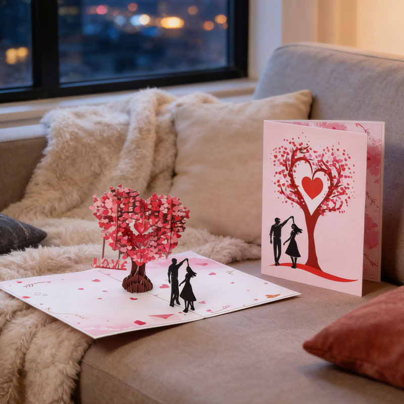 3D Heart Tree Card — Captivate Love Instantly