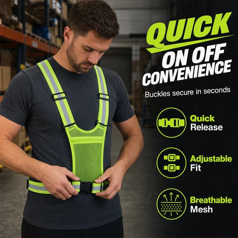 LumaGuard — Reflective Safety Visibility Vest | 50% OFF