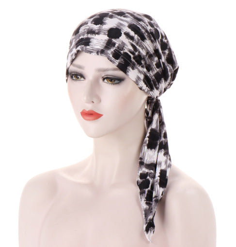 Ava — Floral Pre-Tied Headscarf with Soft Comfort