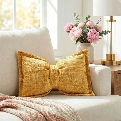 Bow Plush Throw Pillow — Cozy Elegance Instantly