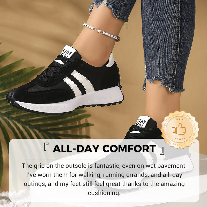 Ava – Women's Vintage-Inspired Chunky Sneakers with 4 cm Height