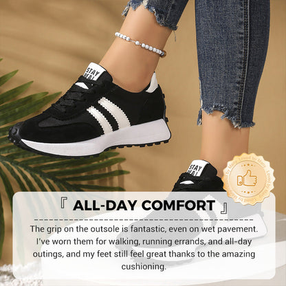 Ava – Women's Vintage-Inspired Chunky Sneakers with 4 cm Height