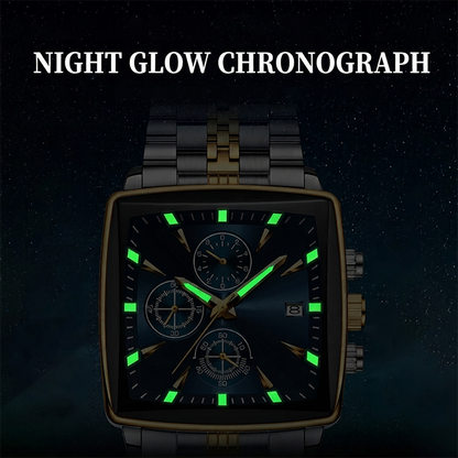 VeroLuxe Square Chronograph — Command Confidence Instantly