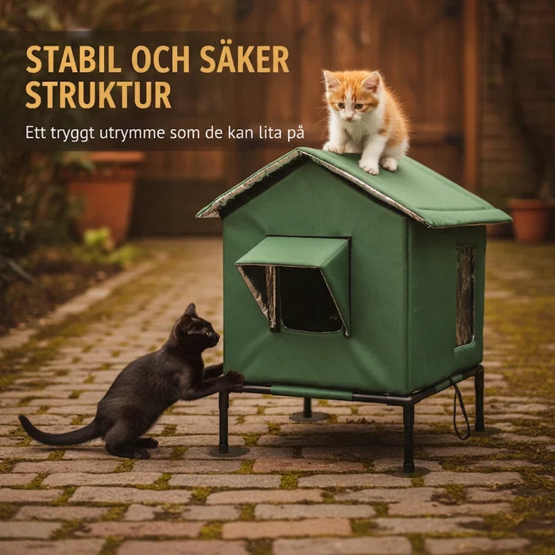 SkyNest Outdoor Cat Haven — Warmth, Comfort, Protection
