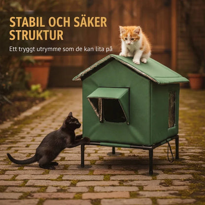 SkyNest Outdoor Cat Haven — Warmth, Comfort, Protection