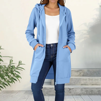 Elise — Full-Zip Long Hoodie Coat | 50% OFF