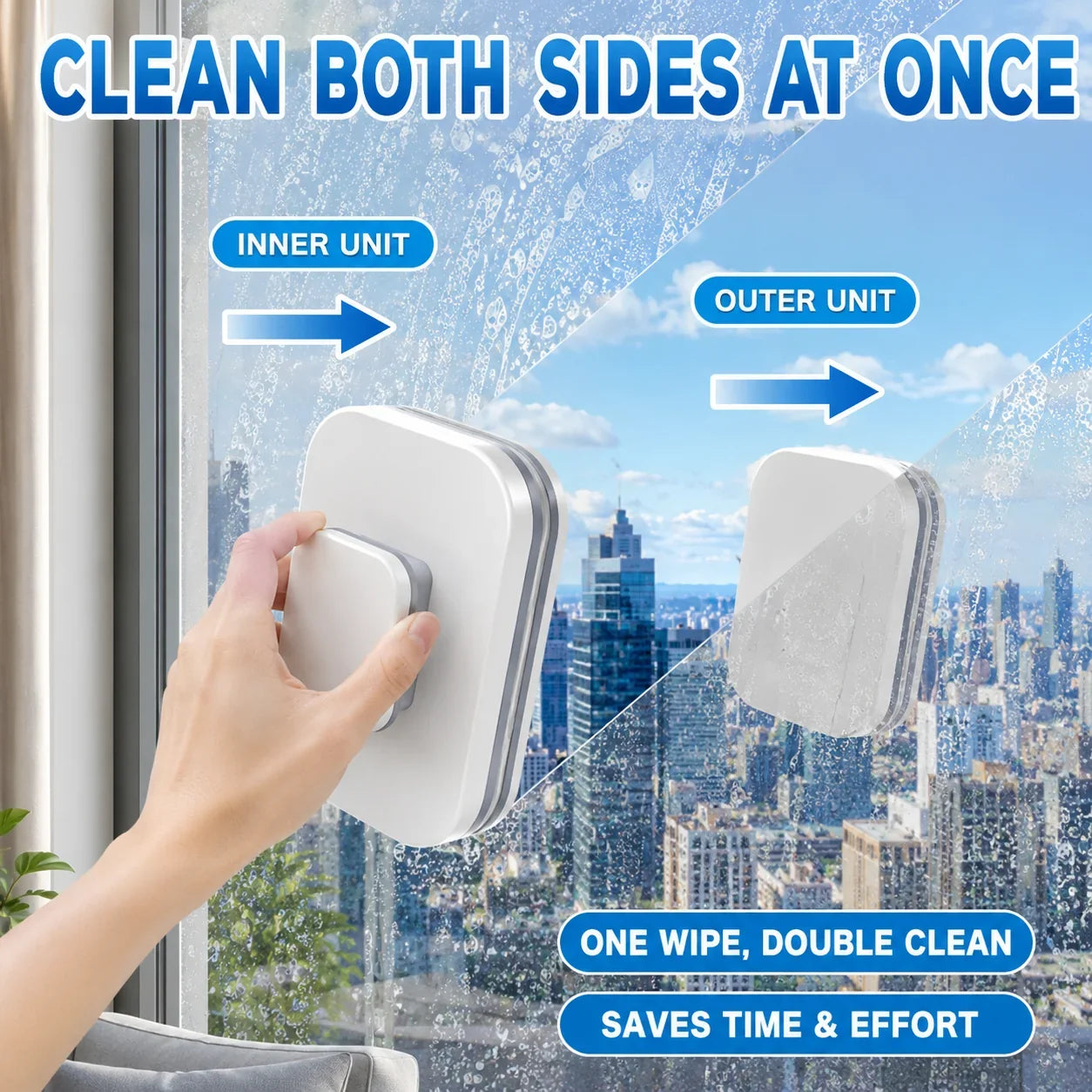 CrystalMist Magnetic Cleaner — Sparkling Windows, Effortless Speed