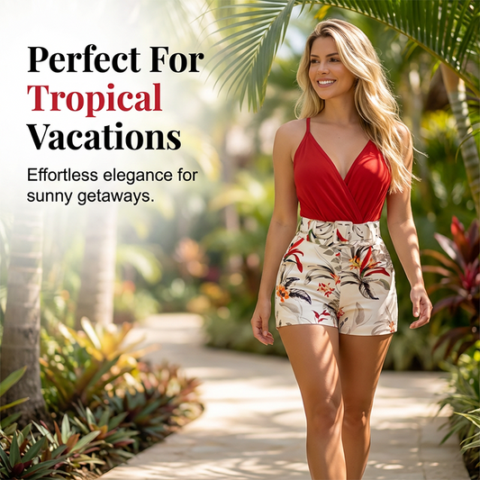 Celine — Tropical Two-Piece Summer Set | 50% OFF