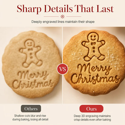 MerriMark Holiday Cookie Press Set — Perfectly Embossed Holiday Joy