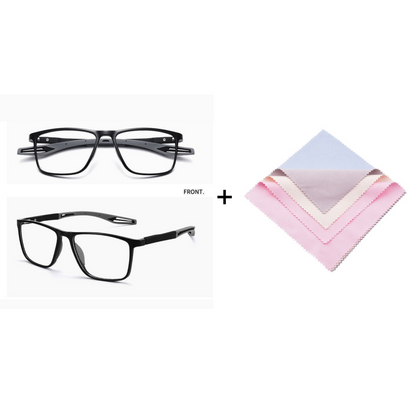 Glasses with gently progressive multifocal lenses – clear all-day comfort