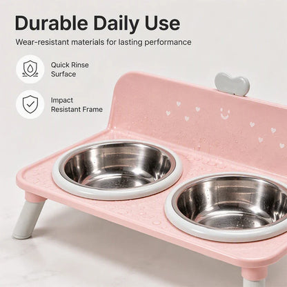 LuxPaw — Elevated Heart Pet Bowl Set | 50% OFF
