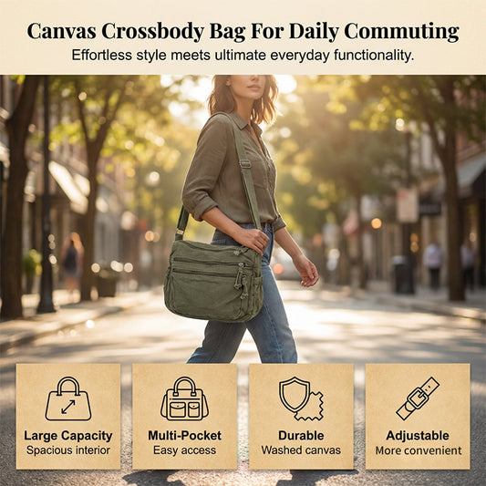 Sally – Lightweight, Casual Canvas Shoulder Bag for Women