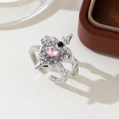 Jina — Gothic Heart Ring | 50% OFF