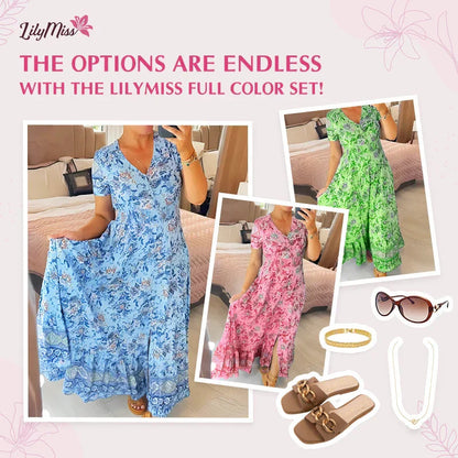 Isla – Flattering Summer Dress with V-Neckline Made of Stretch Cotton