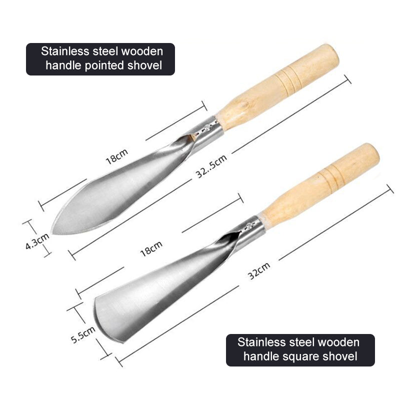 Spade with Wooden Handle Made of Manganese Steel — Effortless Precision Power