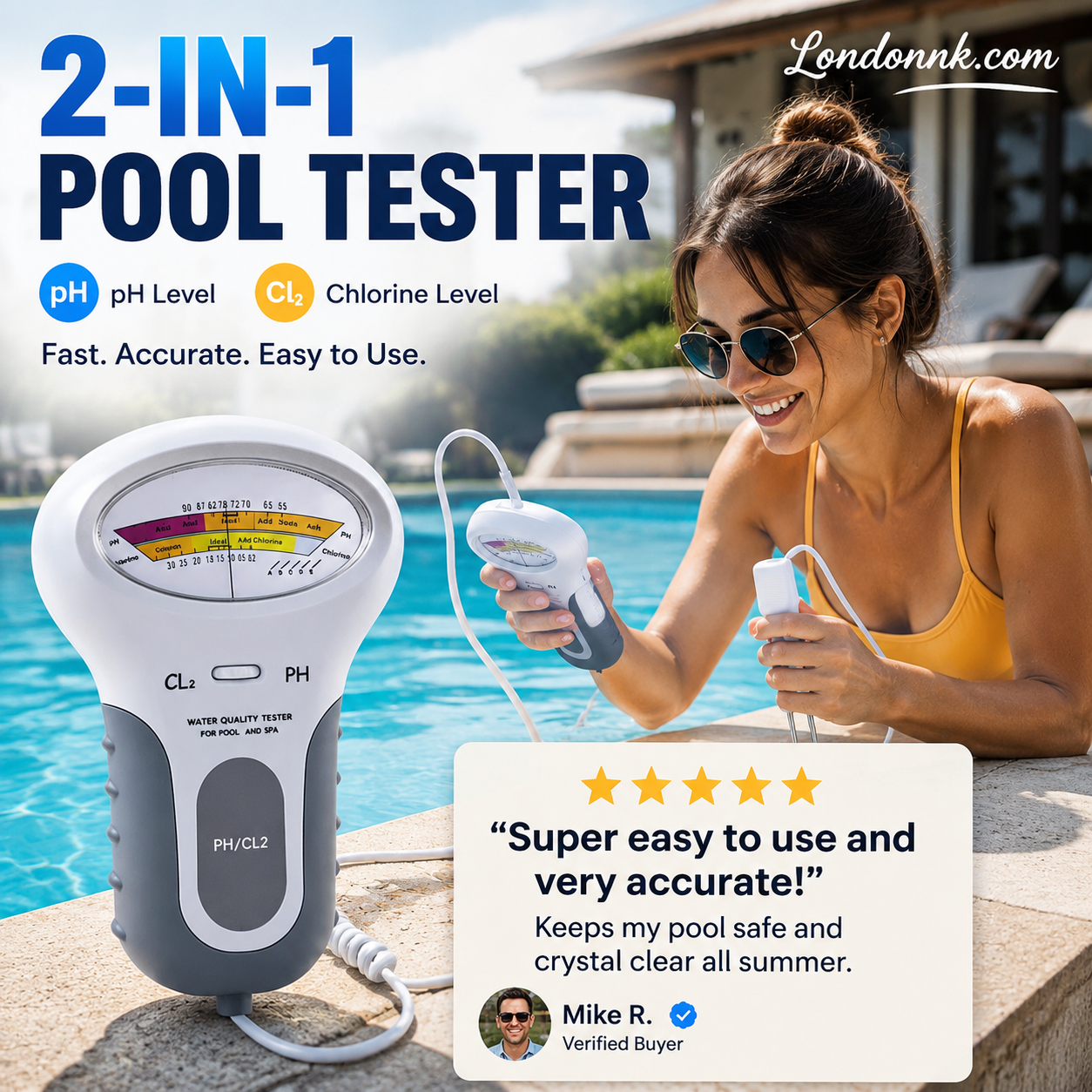 HydroSense Tester – Effortless Pool Safety