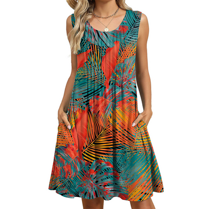 Purple – Flattering Sleeveless Dress with Breathable Fabric