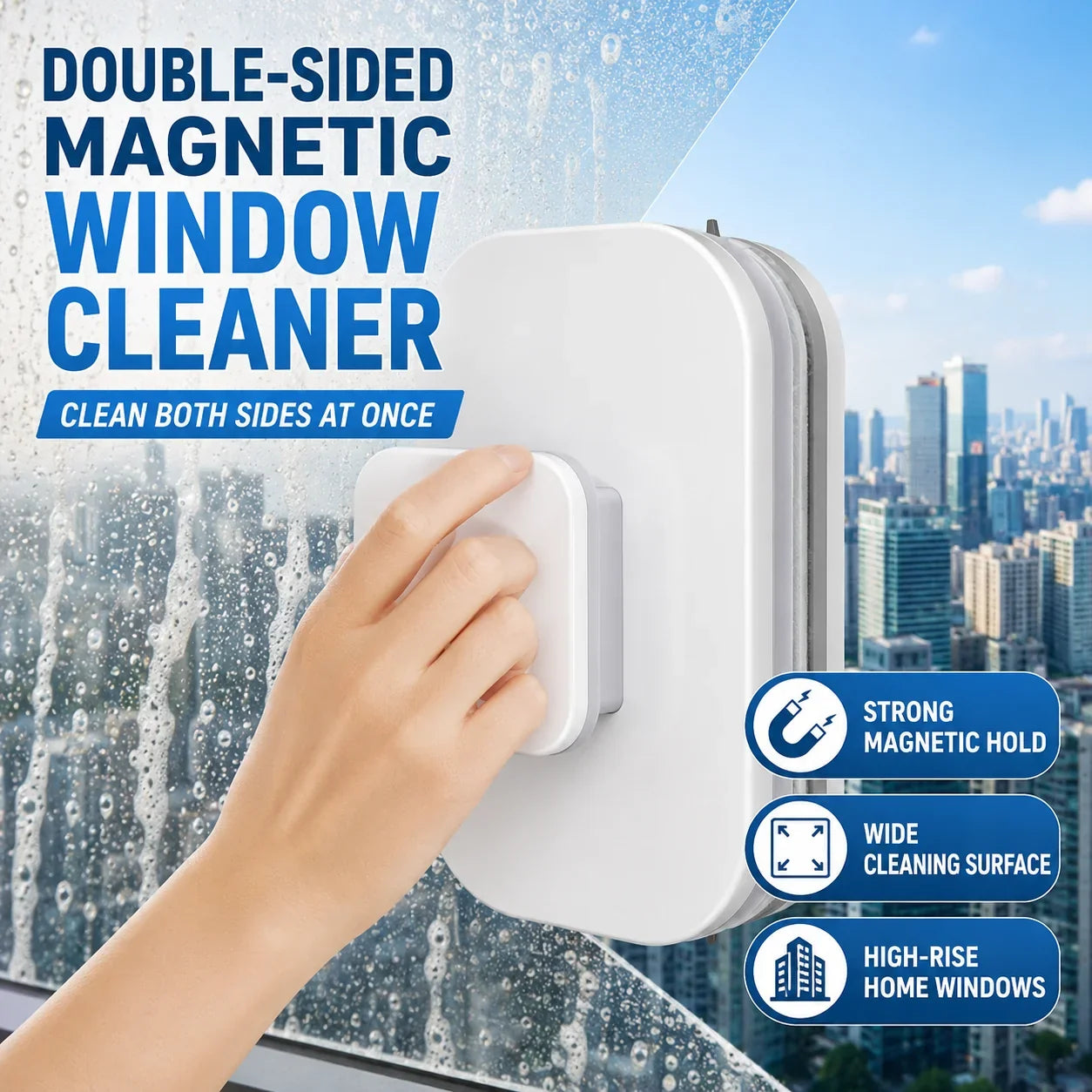 CrystalMist Magnetic Cleaner — Sparkling Windows, Effortless Speed