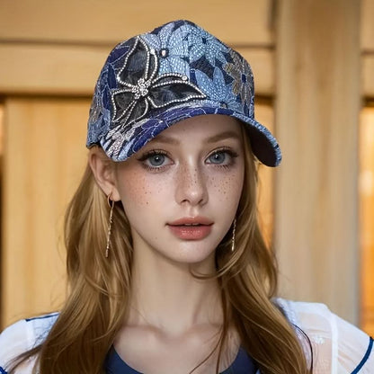 Isabella – Women's Breathable Sequin Butterfly Cap with Adjustable Fit