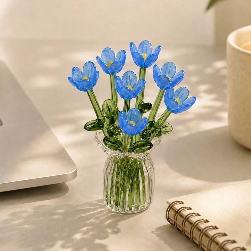 MiriFlor Mini Glass Flowers — Effortless Color Magic