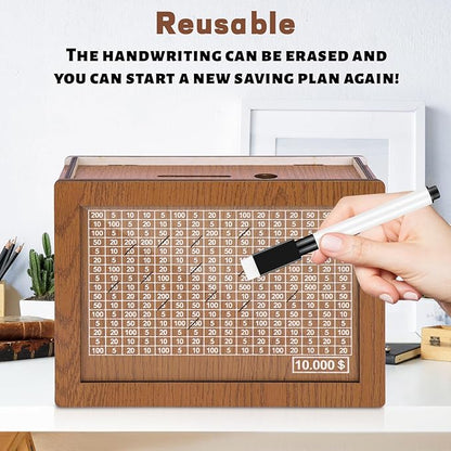 WealthBox — Wooden Savings Goal Bank | 50% OFF