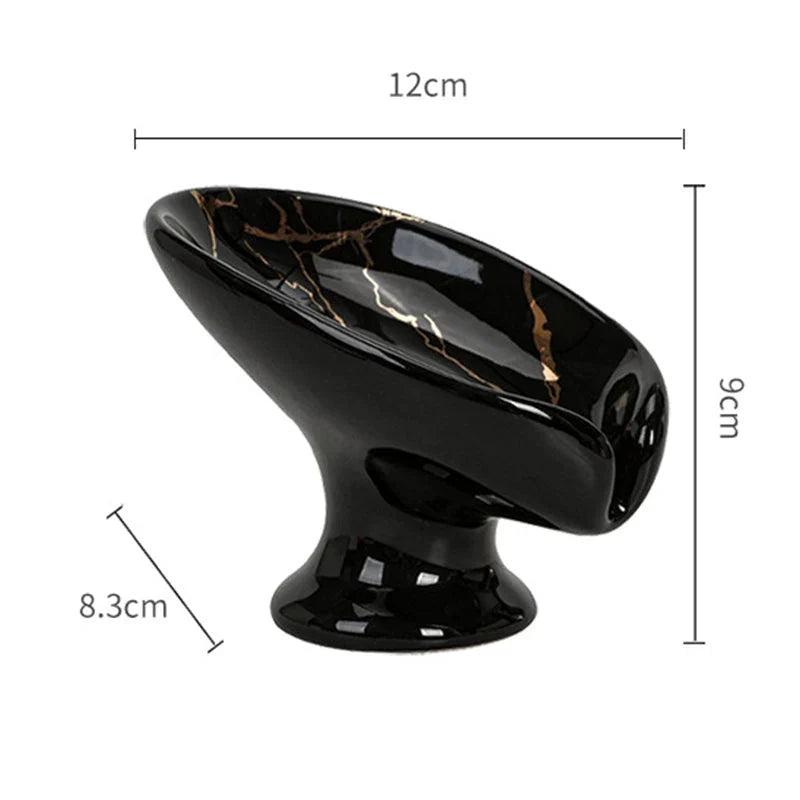 ZenLeaf — Ceramic Pedestal Soap Dish | 1+1 FREE