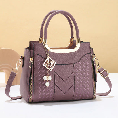 Claire — Stylish PU Leather Handbag with Quilted Pattern