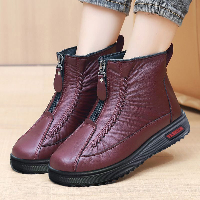 Heidi – Women's Winter Warm Ankle Boots with Zipper