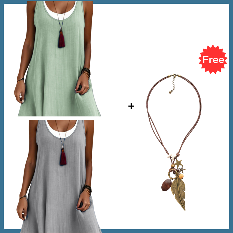 Huis — Women's Breathable Two-Piece Illusion Dress