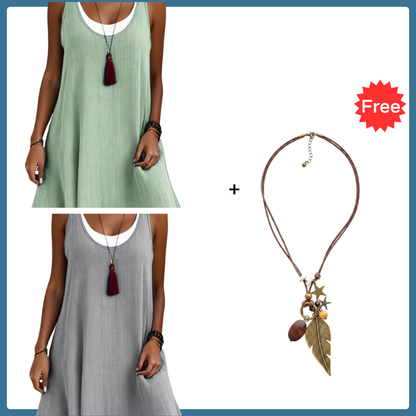 Huis — Women's Breathable Two-Piece Illusion Dress
