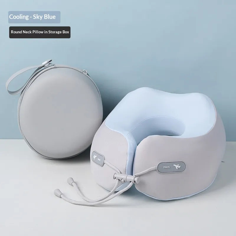 NeckEase Memory Foam Pillow — Travel Pain-Free Bliss