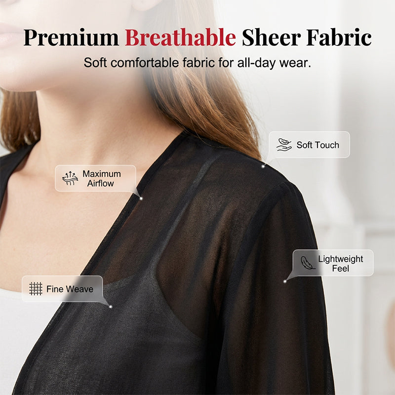 Brielle – Sheer Chiffon Top with Tie for Summer