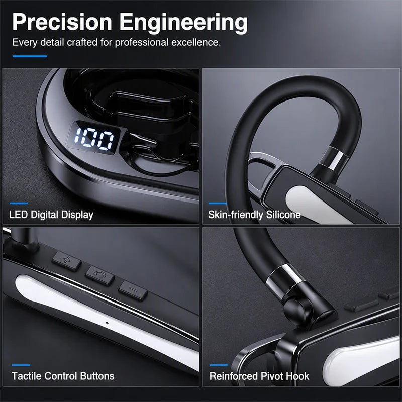 PulseWave Bluetooth Headset — Clear Calls, Effortless Comfort