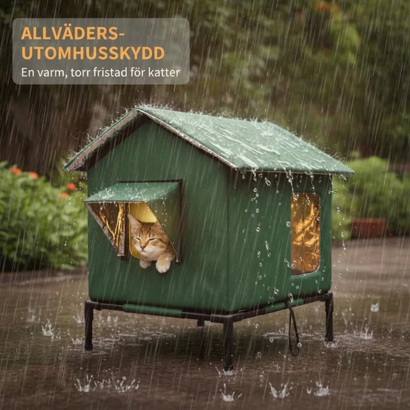 SkyNest Outdoor Cat Haven — Warmth, Comfort, Protection