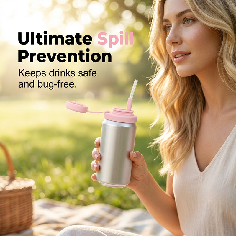 Silicone Lid & Straw Set – Leak-Proof Freshness Anywhere
