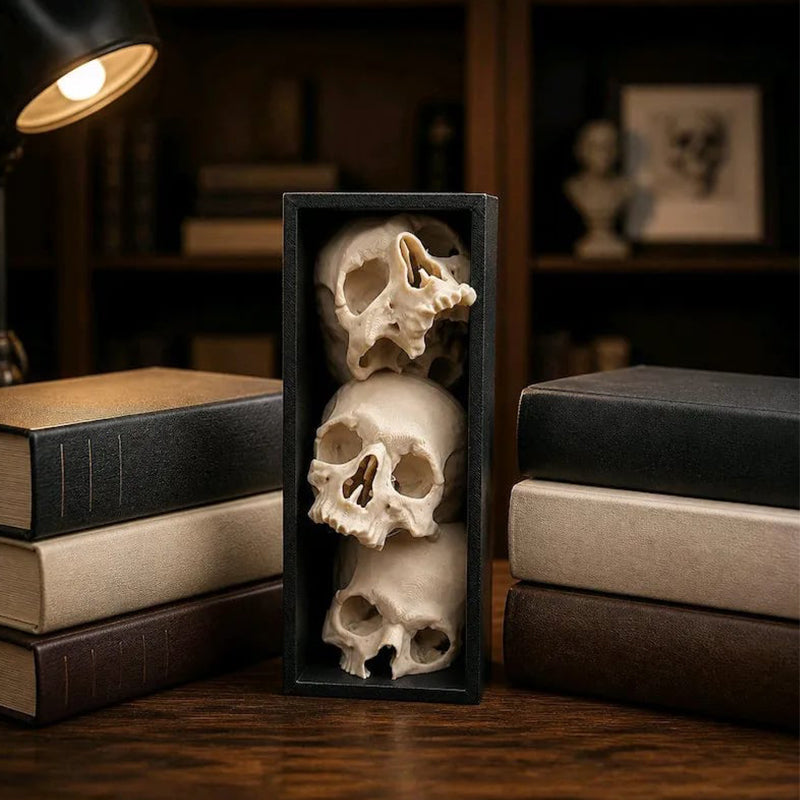 MorbidAura Skull Bookend — Command Attention, Organize Fearlessly