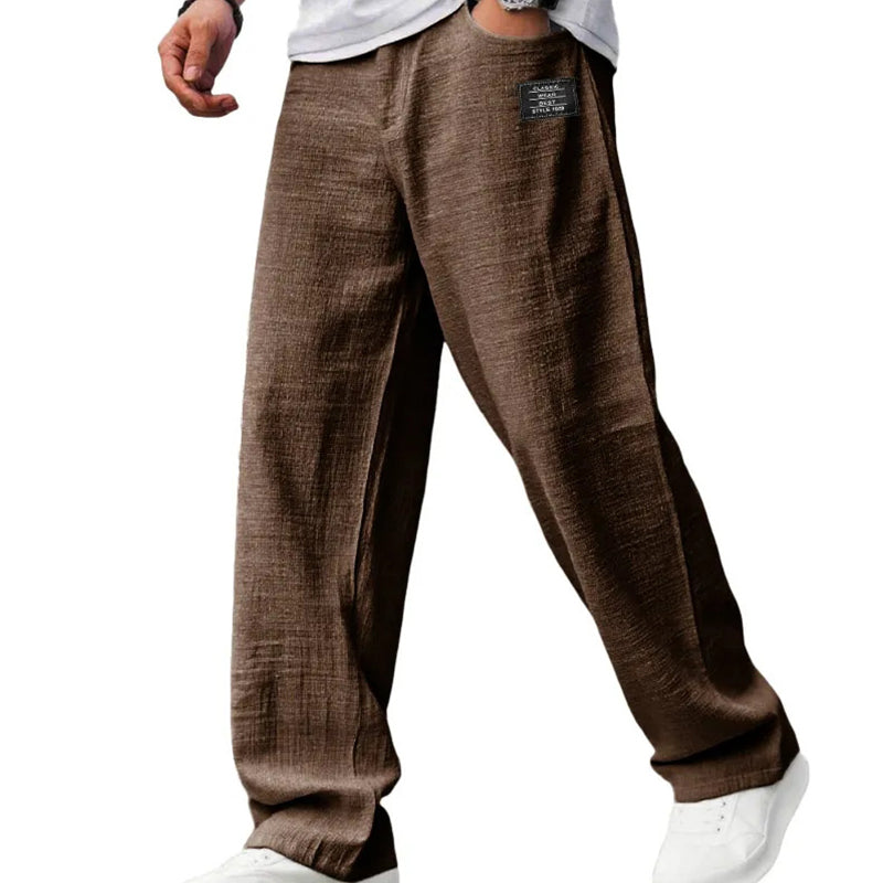 Ezra — Men's Lightweight Breathable Cotton-Linen Pants