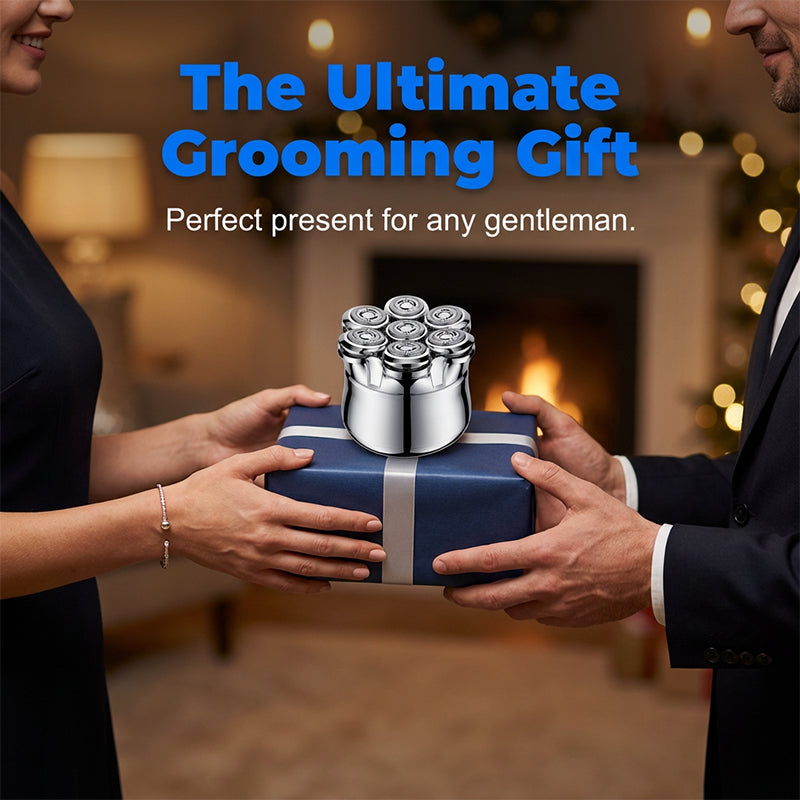 AquaGlide Pro 7-Head Rotary Shaver — Effortless Smooth Confidence
